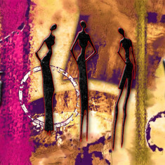 Tablou canvas Africa retro vintage arta40, 75 x 50 cm