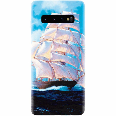 Husa silicon pentru Samsung Galaxy S10, Attractive Art Of Ships foto