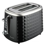 Prajitor de paine Fram FTP-850BK, 850W, 2 felii, Decongelare, Reincalzire, 7 niveluri rumenire, Negru