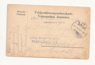 D3 Carte Postala Militara k.u.k. Imperiul Austro-Ungar ,1917 Temesvar, TImisoara foto