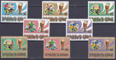 DB1 Burundi 1974 CM Fotbal Germania 8 v. MNH foto