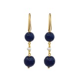 Cumpara ieftin Cercei Zena din agat albastru și perle