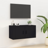 Dulap TV montat pe perete, negru, 80x34,5x40 cm, vidaXL