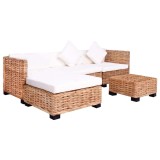 Cumpara ieftin Set mobilier cu canapea 14 piese, culoare naturală, ratan