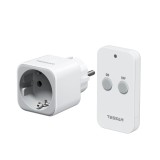 Priză cu telecomandă TESSAN, distanță de control 30,5 m, priză pentru decorațiuni de Crăciun, electrocasnice și lămpi, 2300 W, alb