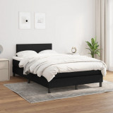 VidaXL Pat box spring cu saltea, negru, 120x200 cm, textil 3139883