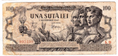 Bancnota 100 lei 5 decembrie 1947 (2) foto