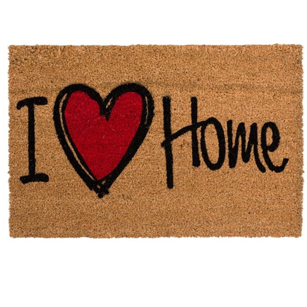 Covor de usa, I love Home, Maro, 60 x 40 cm