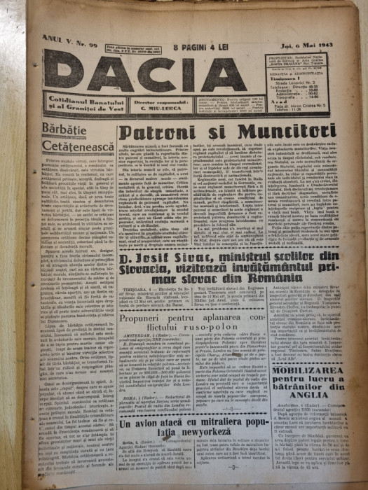 Dacia 6 mai 1943-stiri de la resita,lugoj,arad,al 2-lea razboi mondial