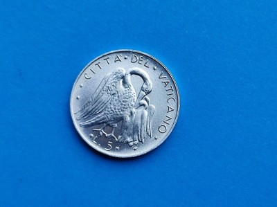 5 Lire 1975 Vatican-UNC-luciu de batere foto