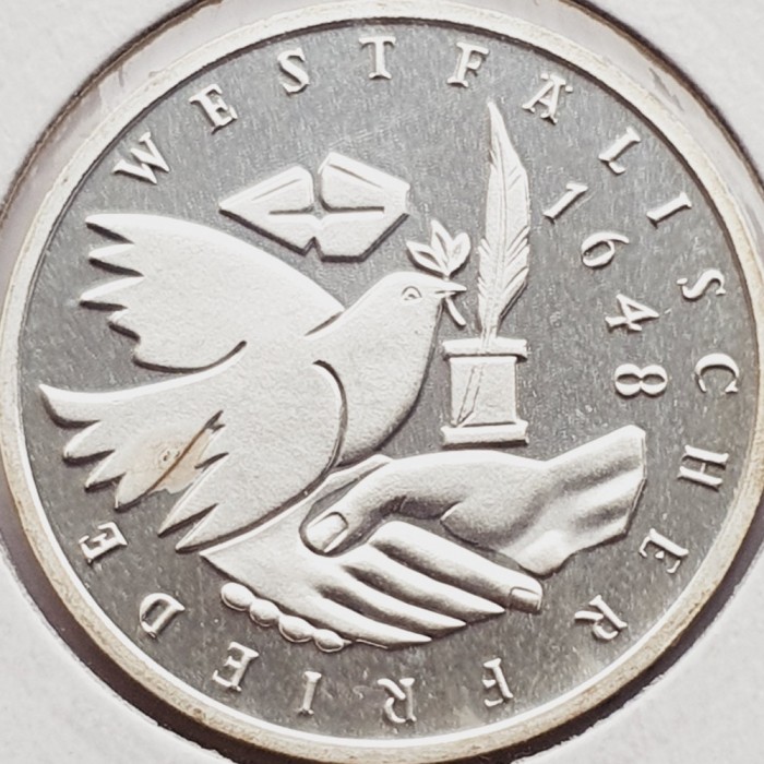 527 Germania 10 mark 1998 Peace of Westphalia - J - km 191 UNC argint