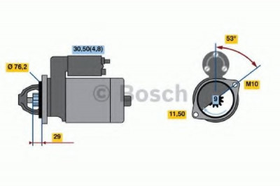 Starter BMW Seria 7 (F01, F02, F03, F04) (2008 - 2015) BOSCH 0 986 021 500 foto
