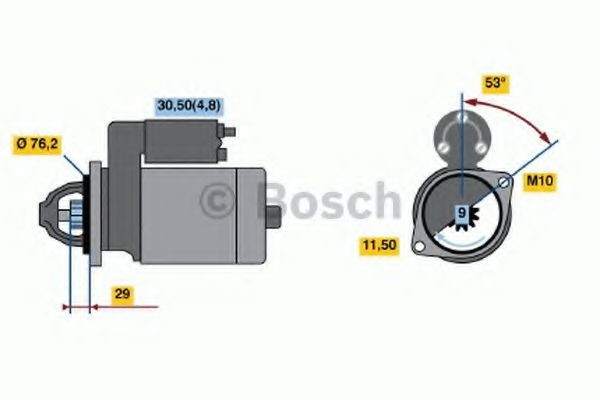 Starter BMW Seria 7 (F01, F02, F03, F04) (2008 - 2015) BOSCH 0 986 021 500