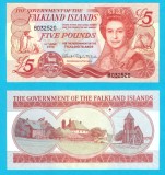 Insulele Falkland (pick 17) 5 Pounds 2005 UNC serie: B032520