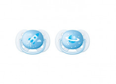 Set 2 suzete Philips Avent SCF222/20 Ultra Soft 0-6 luni Albastru foto