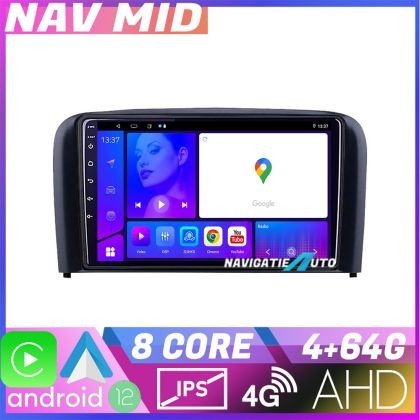 Navigatie Volvo S80 2004 2006 KIT S80 EDOTEC-LITE Android Ecran 720P Octa Core 4 64 Carplay CarStore Technology