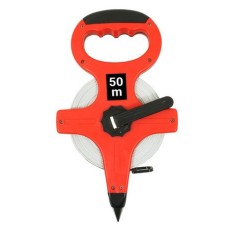 Ruleta profesionala 50 m din fibra de sticla cu picior, VERKE