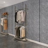 Tapet Autocolant Decorativ cu Efect de Marmura, Gri, 6 bucati, 60x30cm, CMCLASS