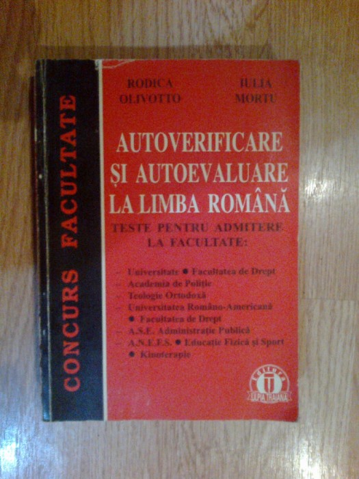 g2 Autoverificare si autoevaluare la limba romana - Rodica Olivotto