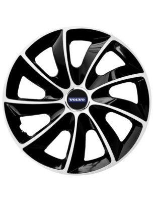 Set 4 Capace Roti Autohelix MSA&amp;reg; potrivite jantelor de 16 inch, pentru Volvo, model Stig Extra Black &amp;amp; White foto