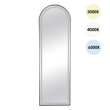 Oglinda de Perete cu Cadru din Aluminiu &amp; Lumina LED 50x160cm