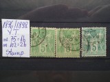 1876-1898-Franta-Alegorii -Y.T.75+102-dant.-varietati-stampilat-Y.T.=84$