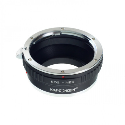Adaptor montura K&amp;amp;F Concept EOS-NEX de la Canon EOS la Sony E-Mount (NEX) KF06.069 foto
