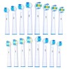 Set rezerve periuta de dinti electrica compatibila cu Oral-B, 4 3D Clean, 8 Perfect Clean, 4 Floss Clean