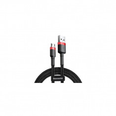 Cablu Universal Micro USB 1M / 2.4A - Baseus Cafule CAMKLF-B91 Black/Red