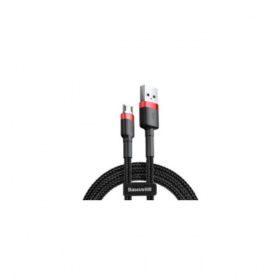 Cablu Universal Micro USB 2M / 1.5A - Baseus Cafule CAMKLF-C91 Black/Red foto