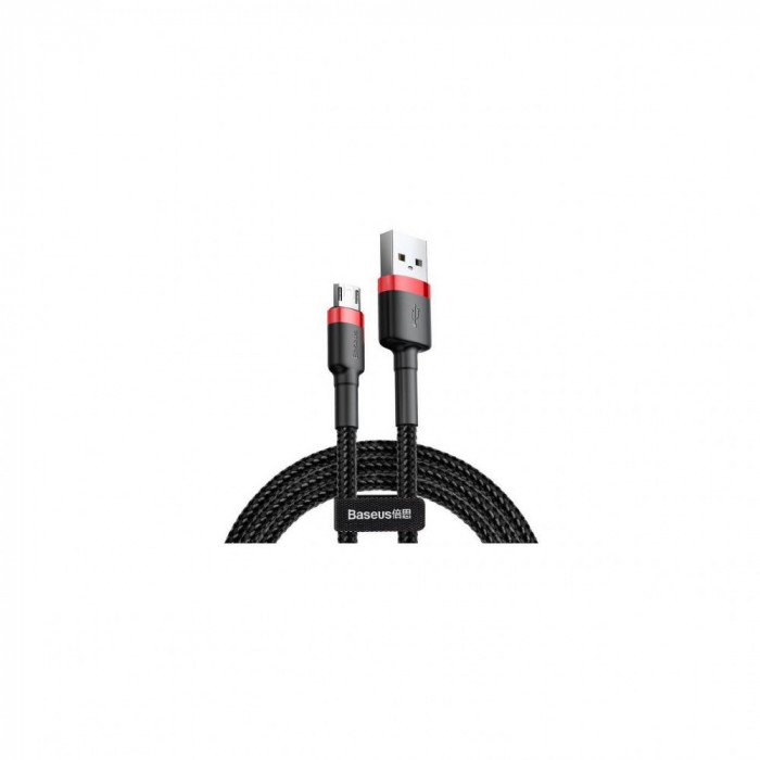 Cablu Universal Micro USB 2M / 1.5A - Baseus Cafule CAMKLF-C91 Black/Red
