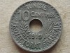 TUNISIA-10 CENTIMES 1919, Africa, Nichel