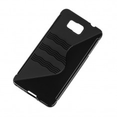 Husa Back Cover telefon Samsung Galaxy Alpha, Negru foto