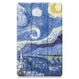 Husa tableta compatibila samsung galaxy tab a9, foldpro cu microfibra, auto sleep/wake, starry night