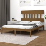 Cumpara ieftin Cadru de pat, maro miere, 200x200 cm, lemn masiv