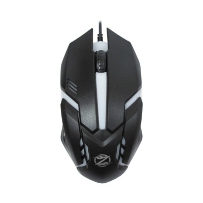 Mouse Gaming ZORNWEE Revival GM-02 iluminat, USB, 1000 dpi, optic, 3 butoane, cablu 1,2M, alb/negru foto