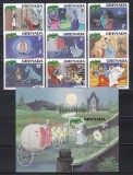 Grenada 1981 - Disney, Cenușăreasa, Serie + Colita, Cota 22 EURO, MNH