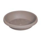 Suport ghiveci flori CYLINDRO 53cm din plastic, design taupe pentru protecție și estetică