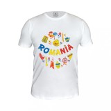 Tricou Romania, motive populare, 100% bumbac, MB190
