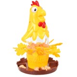 Joc de &icirc;ndemanare Chicken Fun pentru copii, cu gainusa, 20 oua si 30 bete