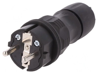 Conector de Alimentare AC Tată 2P PE 250VAC 16A pe Cablu foto