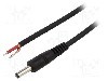 Cablu alimentare DC, cabluri, DC 4,0/1,7 mufa, negru, 0,5m, WEST POL - P40-TT-C100-050BK