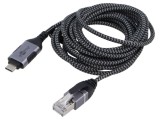 Cablu Goobay USB 3.1 RJ45 - USB C, 3m U/FTP, nichelat