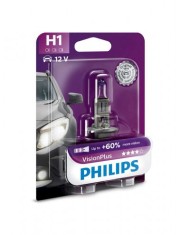 Bec auto Philips H1 VisionPlus +60% 12V 55W foto