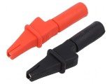 Bornă crocodil 5A neagră, roșie 9mm