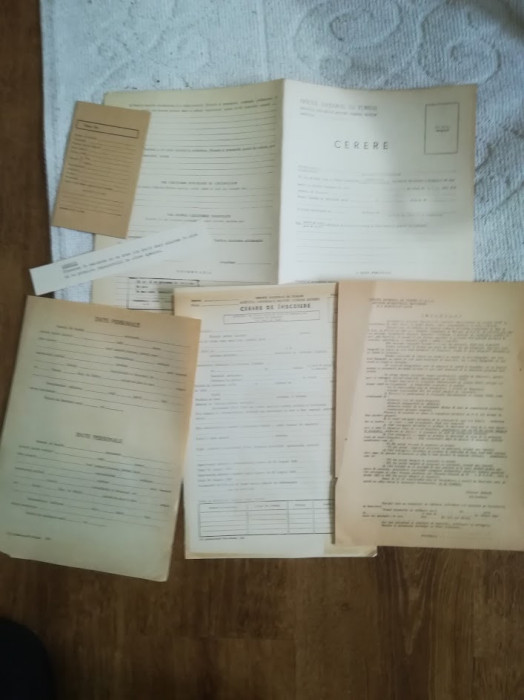 Lot documente calatorie in strainatate in comunism / turism / ONT / Bucuresti
