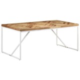 Masă Bucătărie VidaXL Lemn Masiv Acacia Mango 180x90x76 cm Maro Design Chevron Industrial