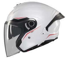 Casca open face pentru scuter - motocicleta MT Cosmo SV A0 alb lucios (ochelari soare integrati) L (59/60cm)