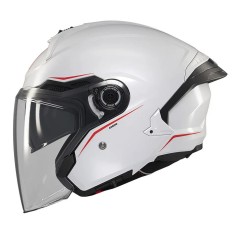 Casca open face pentru scuter - motocicleta MT Cosmo SV A0 alb lucios (ochelari soare integrati) XS (53/54cm)