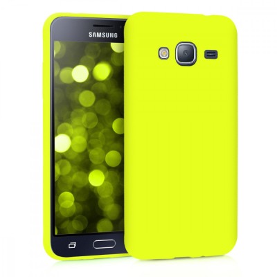 Husa pentru Samsung Galaxy J3 (2016), Silicon, Galben, 45181.75 foto